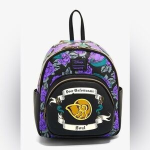 NWT Ursula Little Mermaid Floral mini backpack Loungefly Disney
